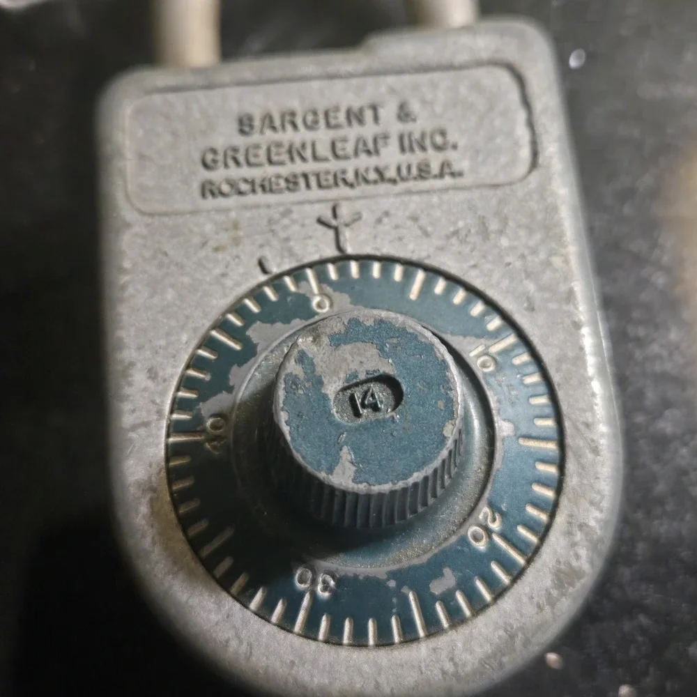 Vintage 8088 Sargent & Greenleaf Combination Padlock With COMBINATION Works!